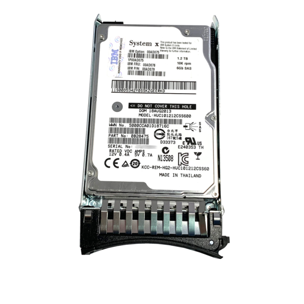 IBM 00AR480 1.2TB 10K RPM SAS 6Gbps 2.5-Inch Server Hard Drive